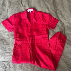 YOUTH Red Short-Sleeve Jumpsuit